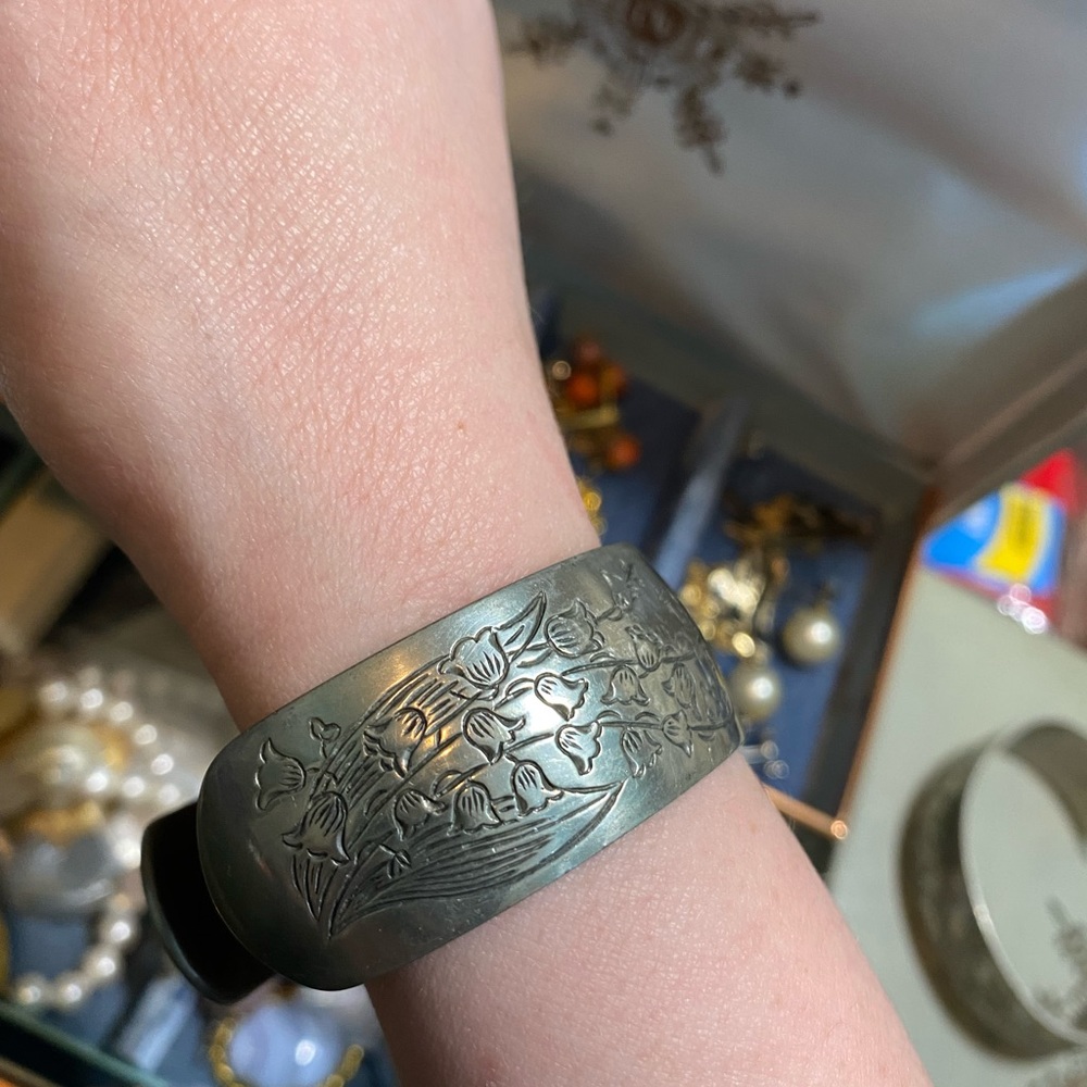Vintage Pewter Cuff Bracelet